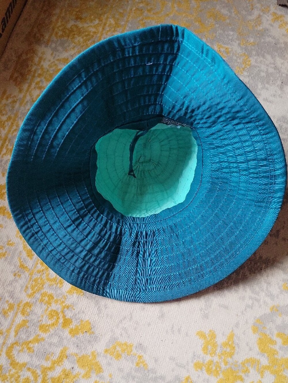 San Diego Hat Company Teal and Aqua Wide Brim Sun Hat - Picture 2 of 3